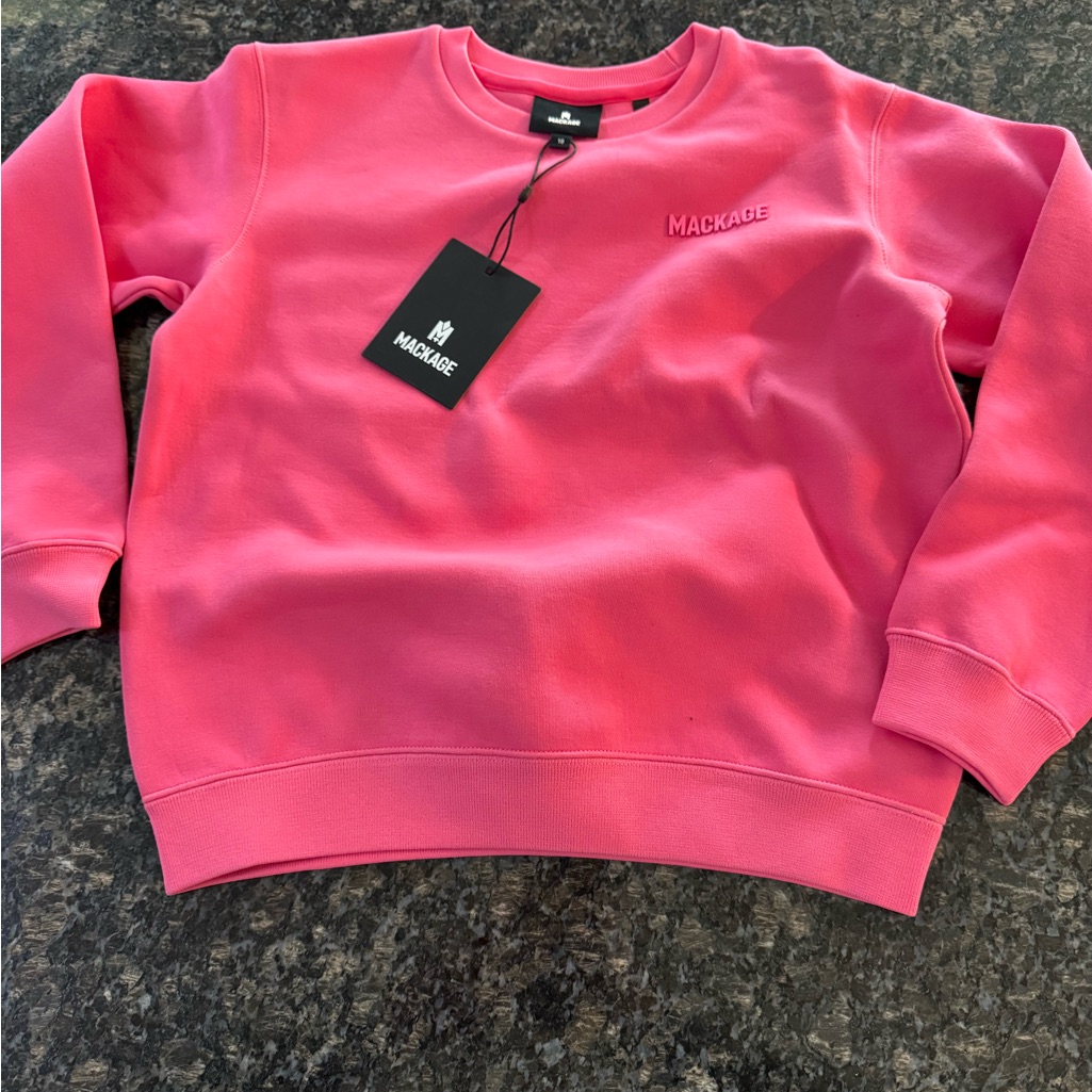 Authentic Mackage Double-Face Jersey Sweatshirt Sawyer Long Sleeve Shirt Kids